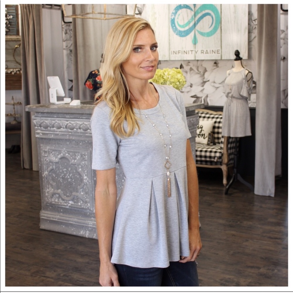 SOLD! Peplum Gray Tunic